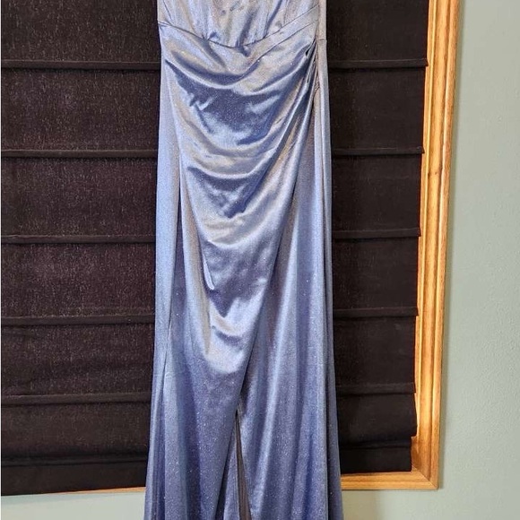 Sparkling Blue Prom Dress - Picture 1 of 4